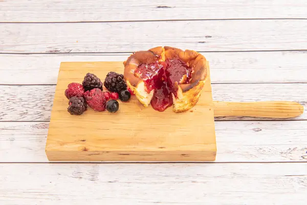 Portion Cheesecake Fruit — Stock Photo, Image