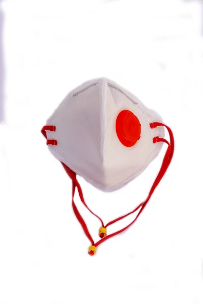 Maska Medyczna Odizolowana Białym Tle Ochrona Przed Koroną Odizolowana Biała — Zdjęcie stockowe
