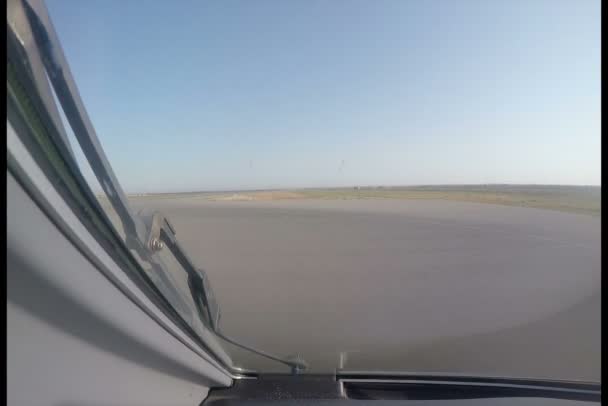 Descendez Avion Aéroport Survolez Les Nuages Prise Vue Depuis Cockpit — Video