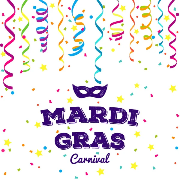 Mardi Gras geleneksel semboller collection - karnaval maske, parti süslemeleri. Vektör çizim