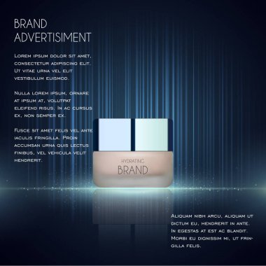 Kozmetik reklamları şablon, özü şişe