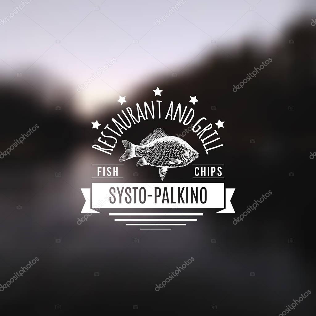 Vector Sea Food sign restaurant and grill. llustration can be used as Logo or Icon in premium quality