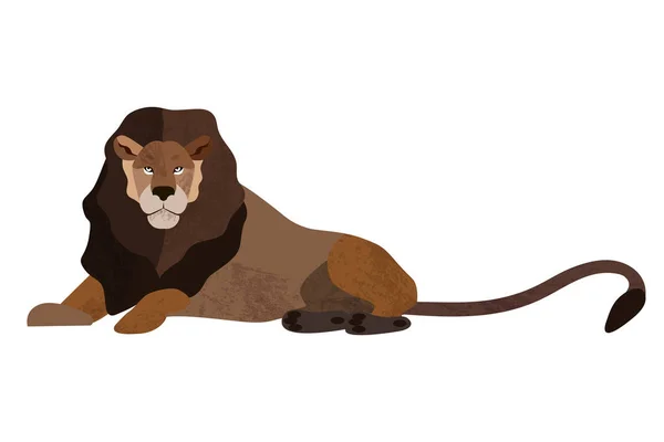 Ilustração vetorial do leão liso . —  Vetores de Stock