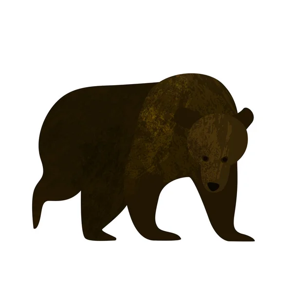 Wielki niedźwiedź na białym tle — Wektor stockowy