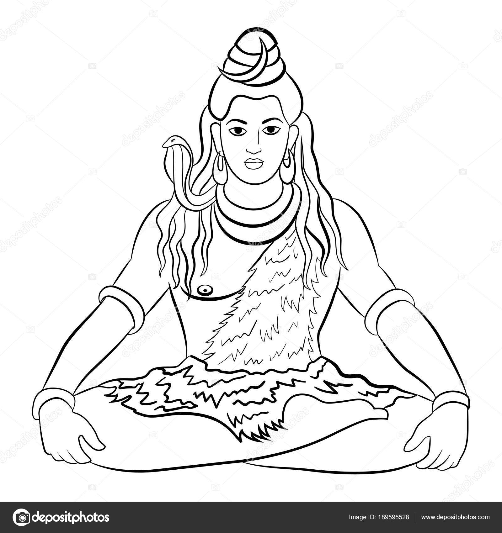 Hindu God Shiva. Vector illustration. Stock Vector Image by ©irisimka ...