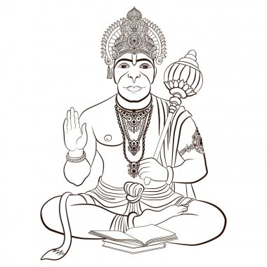 Hint Tanrı Hanuman maymun surat ile