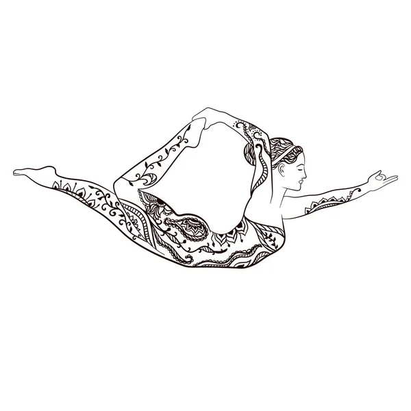 Yoga vecteur d'ornement. Élément géométrique dessiné à la main . — Image vectorielle
