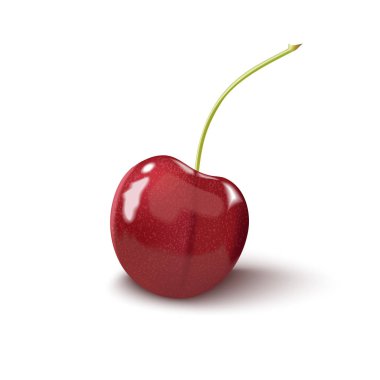 Kiraz izole edilmiş. Beyaz arka planda kiraz. kırpma yolu ile.