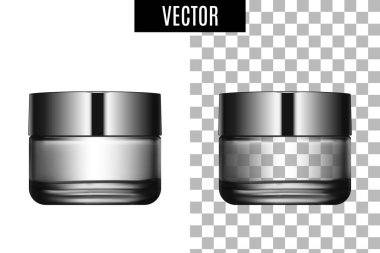 3D beyaz gerçekçi kozmetik paket simgesi boş tüpler üzerinde şeffaf arka plan illüstrasyon vektör. Krem sıvı sabun ile bir pompa için gerçekçi beyaz plastik şişe.