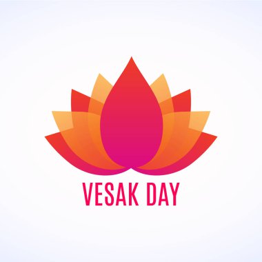 Soyut Lotus çiçek logosu ile siyah çizgiler. Vektör çizim.