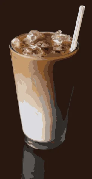 Cappuccino freddo o Latte — Vettoriale Stock