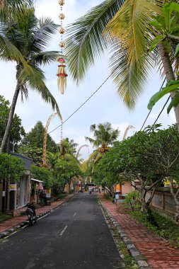 Tipik Balinese Street - Ubud, Bali, Endonezya - 2016