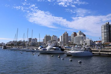 Liman ve manzarası Punta del Este, Uruguay - Nisan 2017