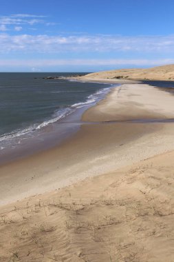 Dunes arkasında Barra de Valizas - Uruguay