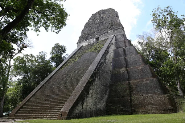 Храм V в Тикале, Гватемала, Центральная Америка — стоковое фото