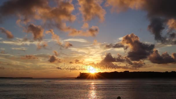 Hermosa puesta de sol en el noreste de Brasil — Vídeo de stock