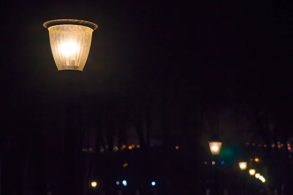 Lanterns Lighting Dark Background — Stock Photo, Image