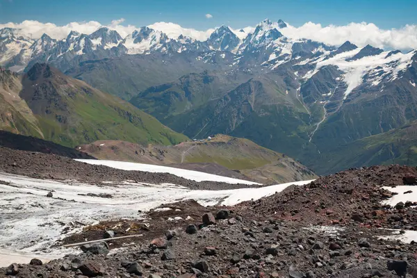 Παρατηρητήριο Mount Terskol Καύκασος Ρωσία Αύγουστος 2019 Λευκός Θόλος Και — Φωτογραφία Αρχείου