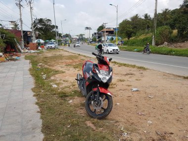 Ho Chi Minh şehri, Vietnam - Aralık 2018: Tayland 'da motosiklet