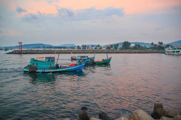 Duong Dong Stad Phu Quoc Vietnam December 2018 Fartyg Havet — Stockfoto