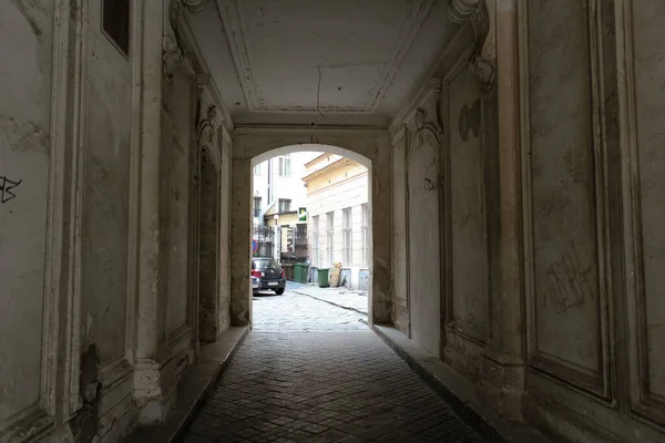 Bratislava Slovakia April 2011 Arch Inner Yard Building Panska Street — 图库照片