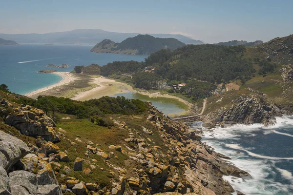 Zeezicht Bij Cies Eilanden Nationaal Park Van Atlantische Eilanden Spanje — Stockfoto