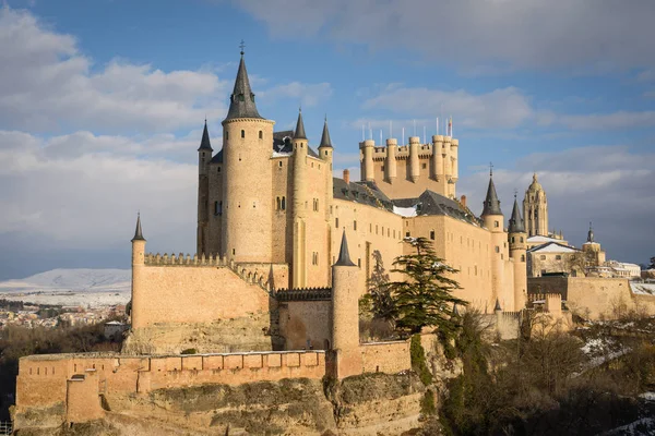 Schilderachtig Uitzicht Het Kasteel Van Alcazar Spanje Segovia — Stockfoto