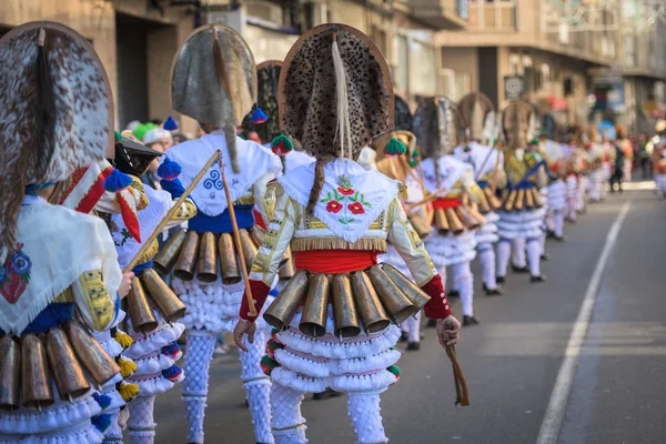 ギガロンは 何千人もの観光客を魅了する国益のイベントであるスペインのヴェリンのカーニバルでのパレードの主な俳優です — ストック写真