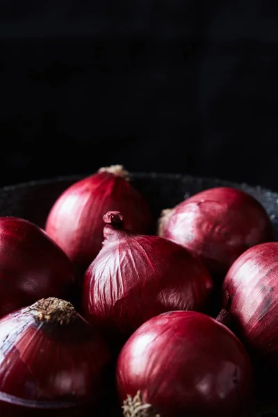 Red spanish onion with peel — Stock Photo, Image