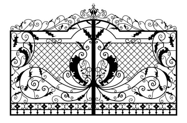 Portes forgées forme isolée sur fond blanc. Illustration vectorielle . — Image vectorielle