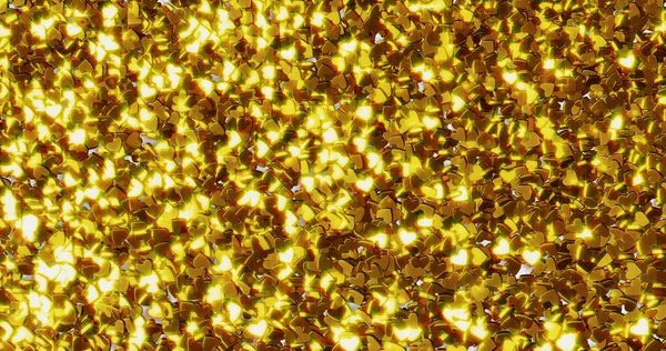 Mooie Gouden Hart Textuur Valentijnsdag Achtergrond — Stockfoto
