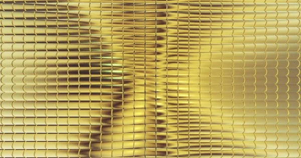 Goldene Folie Fliesen Textur Hintergrund Digitale Oberfläche Illustration — Stockfoto