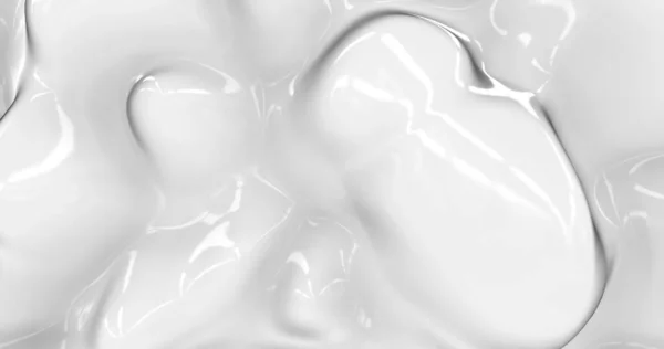 Υγρό Αφηρημένο Λευκό Φόντο Ομαλή Γυαλιστερή Υφή Απόδοση Glamour Φόντο — Φωτογραφία Αρχείου