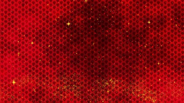 Красный Китайский Новогодний Фон Блестящими Золотыми Звездами Рисунком Дракона Рендеринг — стоковое фото