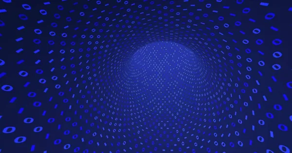 Neon Digital binary tunnel. background for network, big data, data center, server, internet, digital event. 3D render 3D illustration