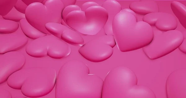 Романтичні Милі Падаючі Полігональні Серця Валентинів День Походження Весілля Рендеринг — стокове фото