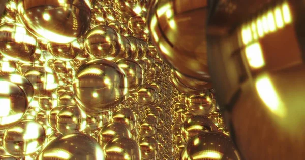 3D 그래픽 백 그라운드에 황금 거품을 추상화 합니다. 3D 렌더링 — 스톡 사진