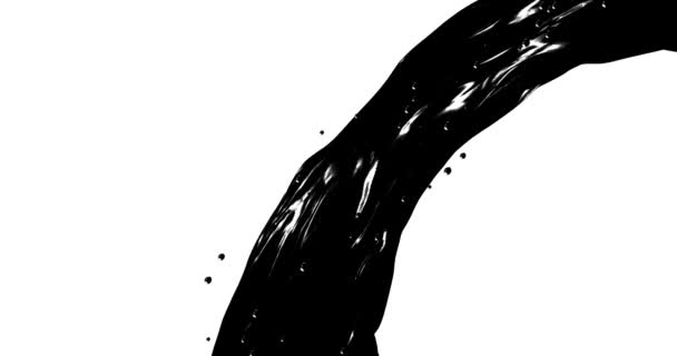 Abstract black flow . Oil Fluid texture. Digital 3D animation loop 4K. — Stock Video