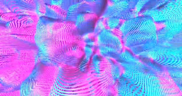 Sfondo al neon con colori fluidi fluorescenti. Blu astratto ultravioletto, viola, colore rosa. animazione loop 4k — Video Stock
