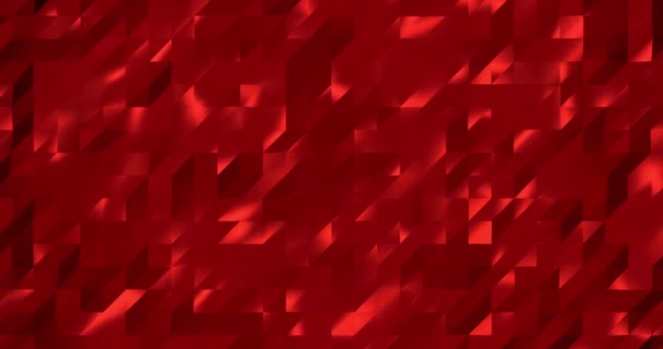Modèle géométrique 3D rouge abstrait. Mosaïque fond métallique pour la présentation d'entreprise.