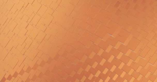Abstrakte geometrische rosa goldene Hintergrundfolie Fliesen Textur nahtlose Schleife Hintergrund 3D-Rendering — Stockvideo