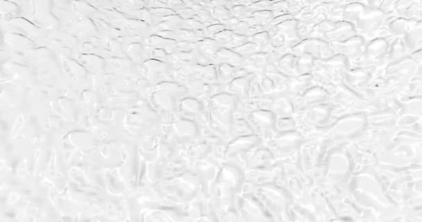 Flüssiger abstrakter weißer Hintergrund. Glatt glänzende Textur 3D-Rendering. Schleife 4k. — Stockvideo