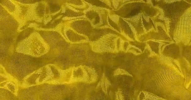 Gold glitzert satin Hintergrund. Glamour Satin Textur 3D Rendering Loop 4k. — Stockvideo