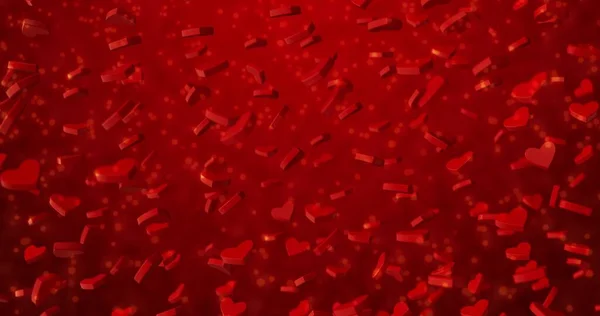Röda Hjärtan Textur Alla Hjärtans Dag Bakgrund — Stockfoto