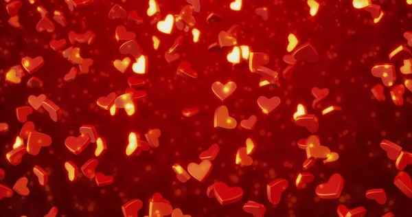 Corazones Rojos Textura Fondo Del Día San Valentín — Foto de Stock