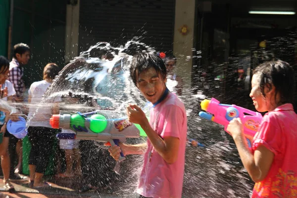 Lucha Contra Agua Festival Songkran Año Nuevo Tailandés Abril 2011 —  Fotos de Stock