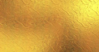 Metalik altın duvar kağıdı. Altın folyo arka plan. Sihirli mutlu yeni yıl dokusu. 3B görüntüleme 3B illüstrasyon