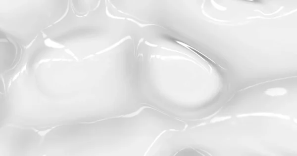 Fondo Blanco Abstracto Líquido Renderizado Textura Brillante Suave Animación Telón —  Fotos de Stock