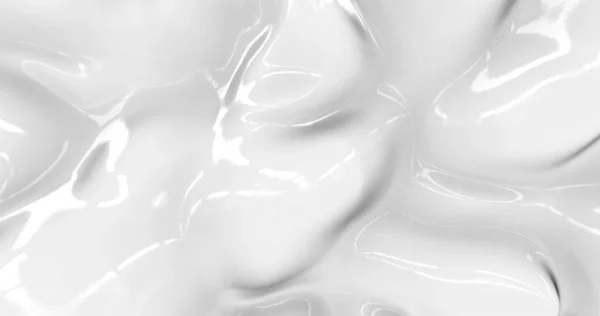 Tekuté Abstraktní Bílé Pozadí Hladká Lesklá Textura Vykreslování Glamour Hedvábí — Stock fotografie