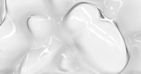 Υγρό Αφηρημένο Λευκό Φόντο Ομαλή Γυαλιστερή Υφή Απόδοση Λαμπερό Μεταξωτό — Φωτογραφία Αρχείου
